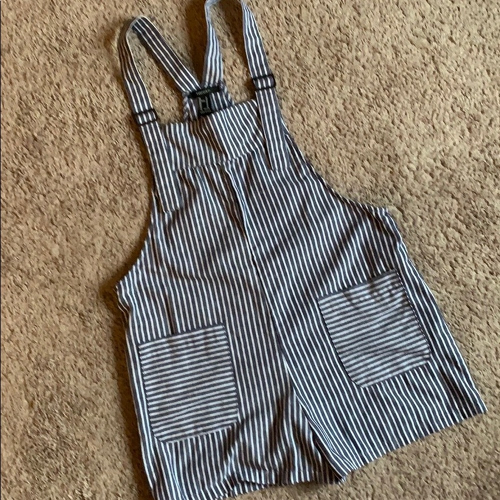 Blue stripe shortalls
